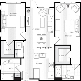 Voda Apartments Floor Plan 231