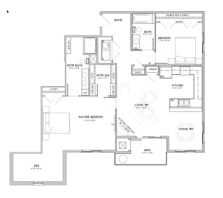 Two bedroom apartment with den-Marigold floor plan Two bedroom apartment with den-Marigold floor plan for rent at WH Flats in south Lincoln NE
