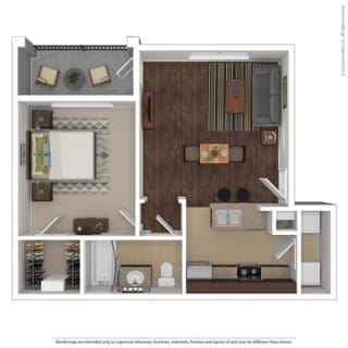 Halo Floor Plan 652 Square-Foot Halo Floor Plan at Orion McCord Park, Little Elm, TX, 75068