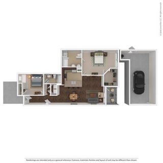 1260 Square-Foot Nova Floor Plan at Orion McCord Park, Little Elm, 75068