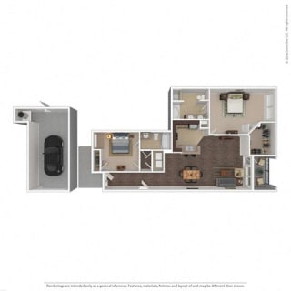 1246 Square-Foot Asteria Floor Plan at Orion McKinney, McKinney, 75070