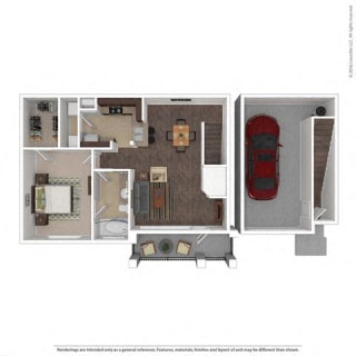 896 Square-Foot Aurora Floor Plan at Orion McKinney, McKinney, TX