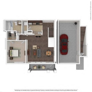 Axis Floor Plan 785 Square-Foot Axis Floor Plan at Orion McKinney, Texas