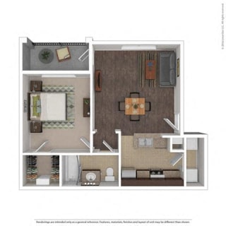 608 Square-Foot Halo Floor Plan at Orion McKinney, Texas, 75070