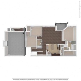 Nebula 3 Bed 2 Bath, 1597 Square-Foot Floor Plan at Orion McKinney, McKinney, TX