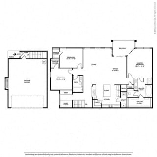 Nebula 3 bedroom 2 bath Floor Plan at Orion McKinney, McKinney, 75070