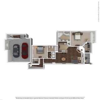 1381 Square-Foot Kalinda Floor Plan at Orion Prosper Lakes, Prosper, Texas