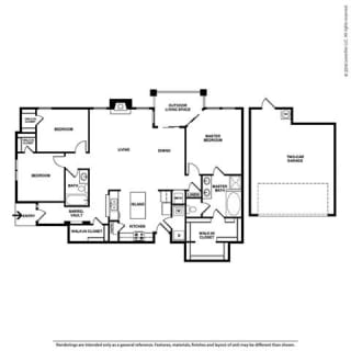 3 bedroom 2 bath Floor Plan at Orion Prosper Lakes, Prosper, TX