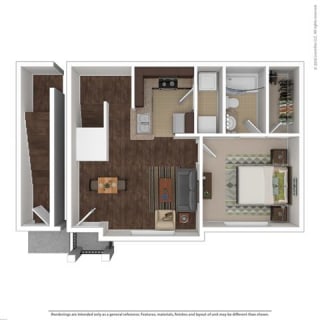 643 Square-Foot Zenitha Floor Plan at Orion Prosper Lakes, Prosper, TX, 75078
