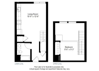 A2 floor plan at Windsor at Dogpatch, California, 94107