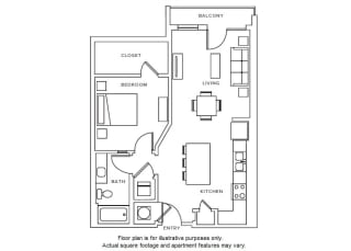 A4 floor plan at Windsor Parkview, Chamblee, GA