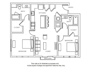 B5 floor plan B5 floor plan at Windsor Parkview, GA, 30341