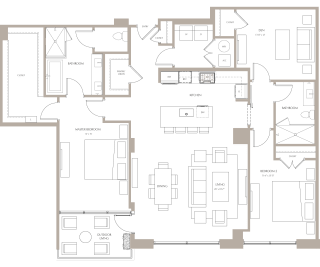 Floor Plan Magnolia II (W/Den)
