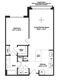 A10a Floor Plan at 800 Carlyle, Alexandria, Virginia