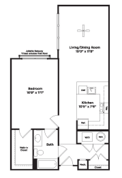 A11a Floor Plan at 800 Carlyle, Alexandria