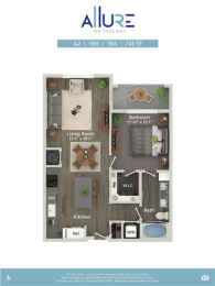 A2 Floor Plan at Allure on the Parkway, Lake Mary, 32746