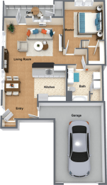 Cabernet Floor Plan at The Reserve At Shelley Lake Apartments, Washington, 99037