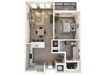 A1 Floor Plan | The District at Rosemary