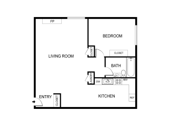 Large one bedroom