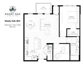 Floor Plan Shady Oak - B1