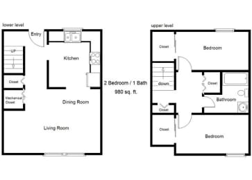 Cedar Hills_2 Bedroom Floor Plan