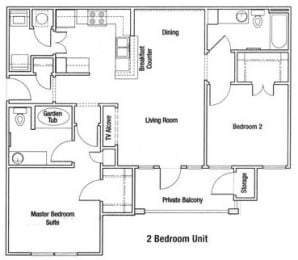 City Park_2 Bedroom Floor Plan