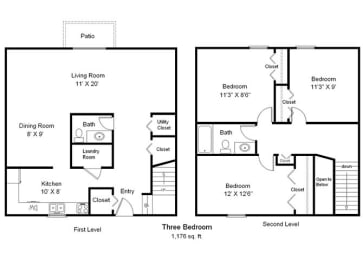 Jefferson Square_3 Bedroom Floor Plan
