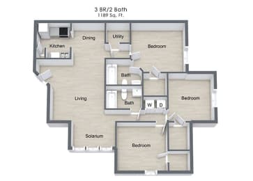 Magnolia Park_3 Bedroom Floor Plan