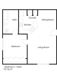 Taylor Pointe_1 Bedroom Floor Plan