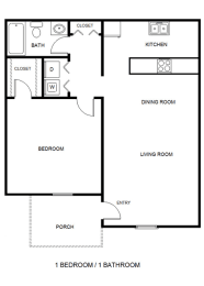 Valley Hill_1 Bedroom Floor Plan