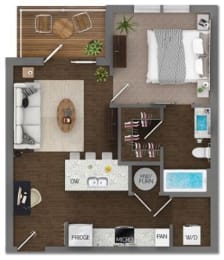 Delaneaux Apartments Floor Plan 2