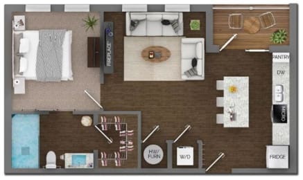 Delaneaux Apartments Floor Plan 3