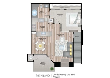 The-Milano Floor Plan at Ascent at The Galleria, California, 95678