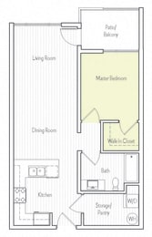 A-1 Floor plan, at Parc One, Santee, CA