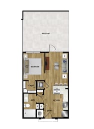 A1 Floor Plan at Brixton South Shore, Austin, 78741