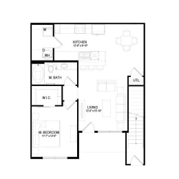 A3 Floor Plan at Hermosa Village, Leander, TX, 78641