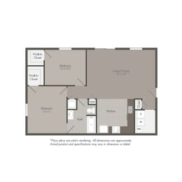 B1 Floor Plan at Parkwood Terrace, Round Rock, 78664