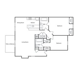 Floor Plan Doria Apartments - Apex I