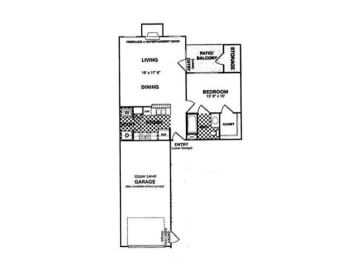 Floor Plan Briarcliff House Lower with 1 Car Garage