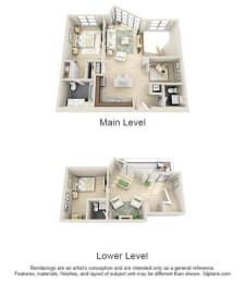 Floor Plan 1 Bedroom 1Bath