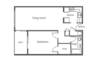 Floor Plan ONE BEDROOM-623 Sqt