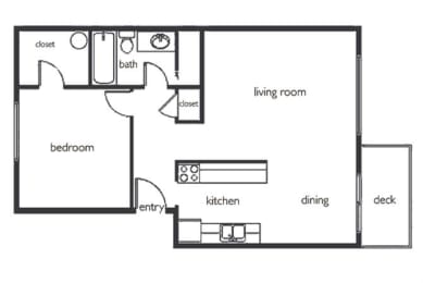 Floor Plan ONE BEDROOM-663 Sqt