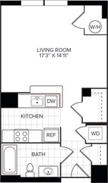 Astoria Floor Plan at Wentworth Apartment Homes, North Bethesda, Maryland