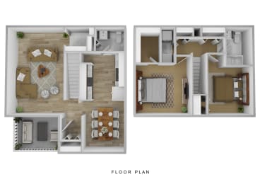 The Maple Floor Plan at Prinwood Place, Portage, 49024