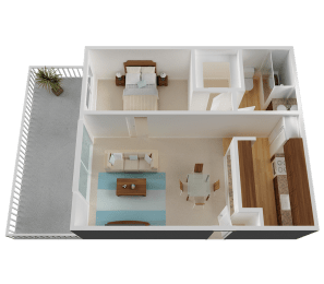 One-Bedroom, One-Bath Floorplan in San Jose, CA 95122