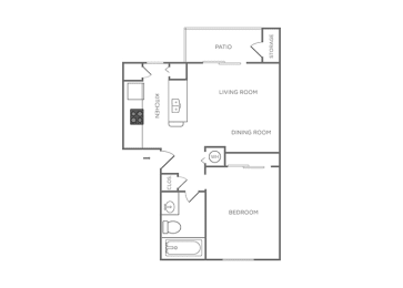 Apsen Floor Plan at Union Heights Apartments, Colorado Springs, Colorado