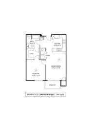 Floor Plan  Shadow Hills Apartments in Plymouth, MN 1 Bedroom 1 Bath