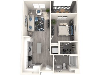 Trove Eastside Apartments Unfurnished A1 Floor Plan