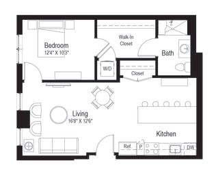 Rialto Apartments A2 Floor Plan