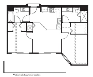2.2A Floor Plan at One Santa Fe Residential, California